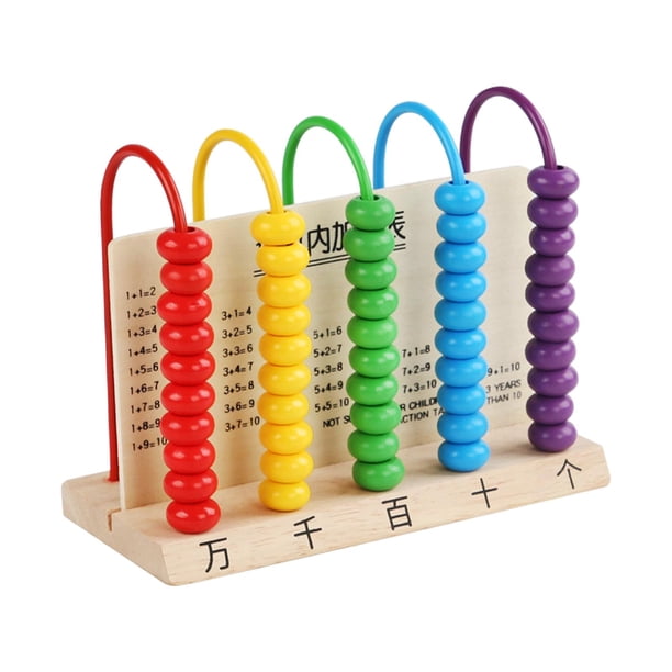 Juguete de de , juguete clásico de de madera, juguete educativo de habilidades matemáticas tempranas, juguete educativo de de 5 varillas A CUTICAT Contando juguetes de ábaco