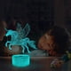 thumbnail image 3 of Unicornio Luz de noche Niños Luz de noche Ilusión óptica 3D 16 colores Cambio de iluminación Cumpleaños Navidad Regalos increíbles para bebés Niños Niñas oso de fresa  Juguete, 3 of 4