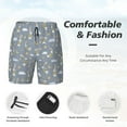 thumbnail image 5 of Lsque Mens Swim Trunks Sleep Rabbit Pattern - Bathing Suit Compression Liner - Beach Swim Shorts Swimwear - (S-3XL) - Stretch Quick Dry -XX-Large, 5 of 9
