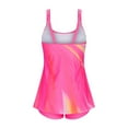 thumbnail image 3 of QUNYINEY Tankini Swimsuits for Women Spaghetti Straps Colorblock Bathing Suit Two Piece Conservative Swimsuit Sets, 3 of 3