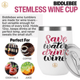 thumbnail image 6 of Biddlebee 12oz Insulated Stainless Steel Stemless Wine Tumbler, Save Water Drink Wine, 6 of 10