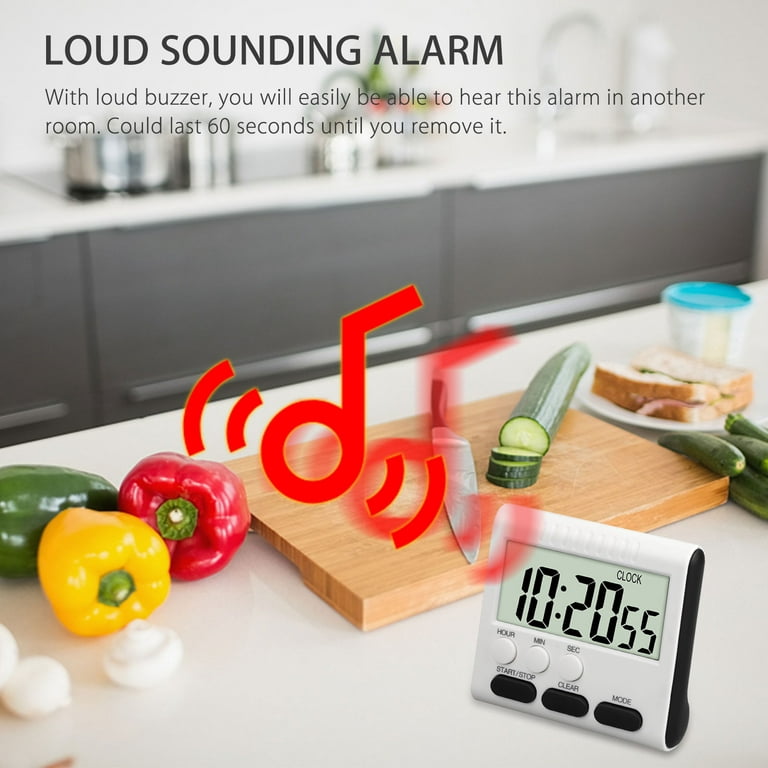 CDN Digital Kitchen Timer Count Down Big Digit Loud Alarm Cooking Food -  White - Bed Bath & Beyond - 28387164