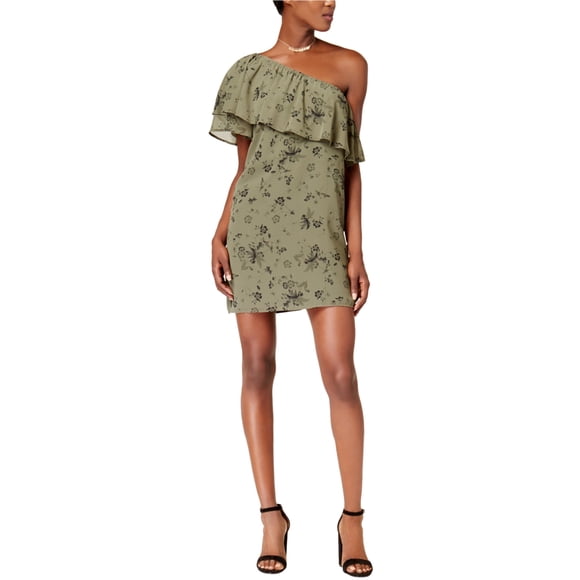 Vestido de tubo Kensie con Un solo hombro para mujer verde mediano