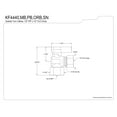 thumbnail image 2 of Kingston Brass KF4440SN 1/2" FIP x 1/2" OD Comp Angle Stop Valve, Brushed Nickel, 2 of 2