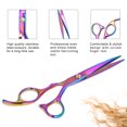 thumbnail image 2 of Tijeras profesionales para corte de pelo - Acero inoxidable de alta calidad - Diseño ergonómico con descanso para dedos - 17 cm - Perfectas para cabello seco o mojado - Incluye funda protectora, 2 of 6
