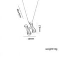 thumbnail image 2 of Collar con Inicial Personalizado para Mujer y Mamá - Colgante de Aleación Bañado En Plata, Regalo de Joyería con 12 G de Peso | Acabado Galvanizado, 2 of 2