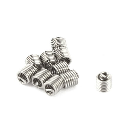 

10Pcs 304 Stainless Steel Helicoil Wire Thread Repair Inserts M2 x 0.4mm x 2D