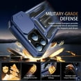 thumbnail image 3 of for iPhone 14 Pro Case with Sliding Camera Cover + Screen Protector - Metal Magnetic Kickstand - Military-Grade Shockproof Matte Protective Phone Cover 6.1" for Men Women Girls - Navy Blue, 3 of 13