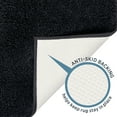 thumbnail image 3 of WelHome 2 Piece Recycled Polyester Bathroom Rugs Set, 17x24 & 20x32 Inches, Non-Slip Performance Bath Mats For Bathroom Floor, Easy to Clean, Black, 3 of 9