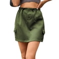 thumbnail image 1 of Minifalda Cargo Falda informal para mujer, estilo sexy, cintura alta, ropa diaria (verde M) Cgtredaw Para estrenar, 1 of 1
