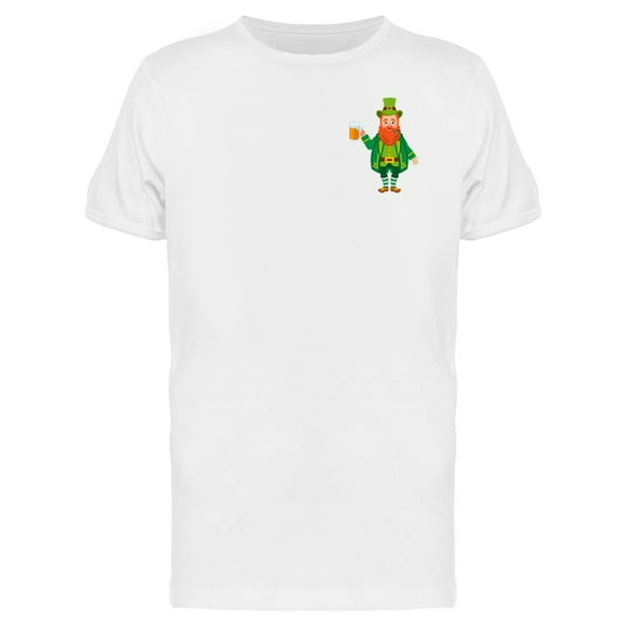 Leprechaun Lifting Beer Mug T-Shirt Men -Image by Shutterstock, Male XX-Large