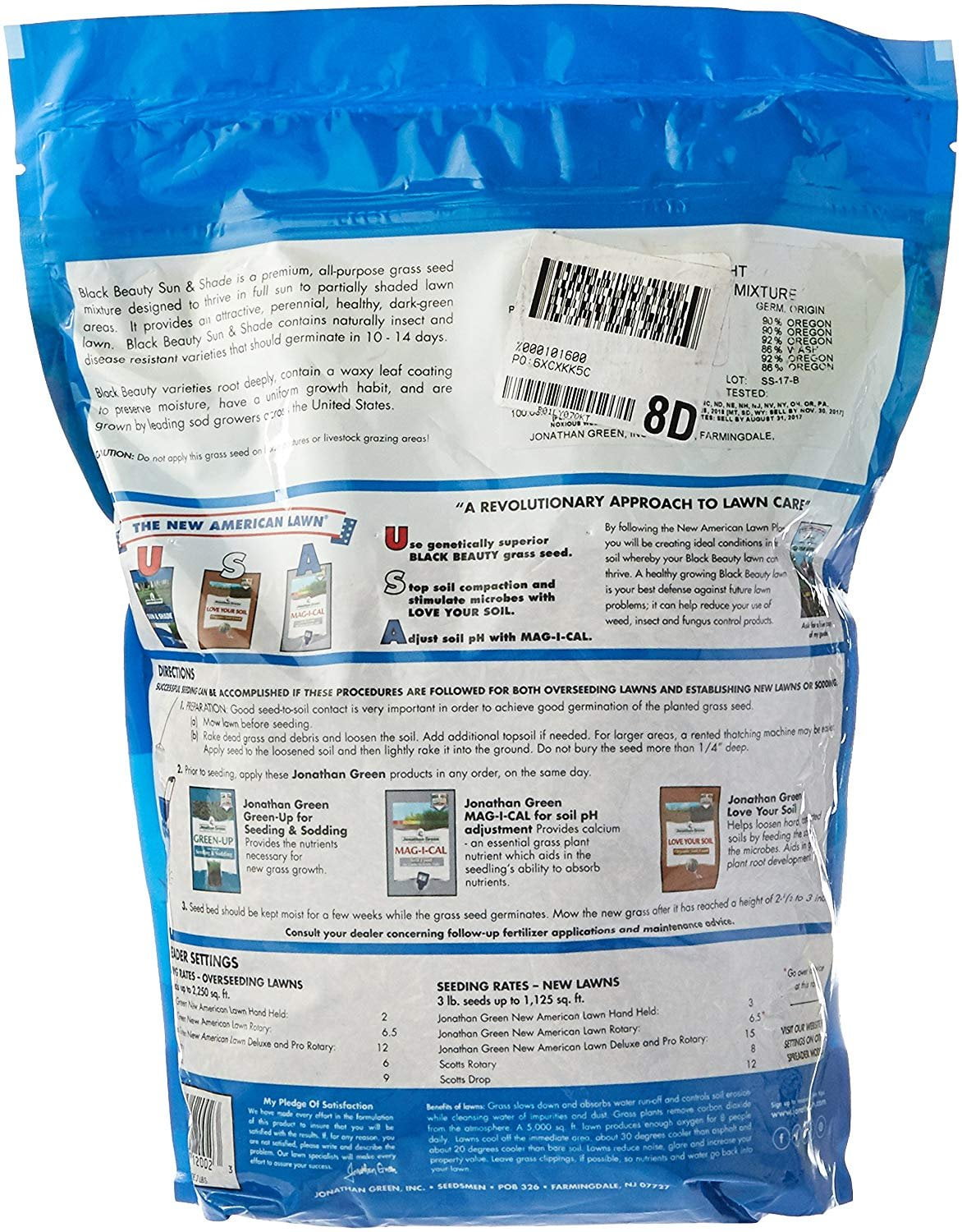 Jonathan Green & Sons 12002 Sun/Shade Gras Seed, 3 lb.