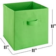 Foldable Storage Cube Bins Green Pack of 6