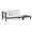Gray/White, variant on GDF Studio Cascada Outdoor Acacia Wood Left Arm Loveseat and Coffee Table Set with Cushion, Gray and Dark Gray