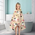 thumbnail image 6 of Pugs and Pioneer Flower Hooded Bath Towel，50"x30" for Ages 3 To 12 Kids, Quick Dry Lightweight Soft Microfiber Hood Beach Towel Cover Up for Kids, 6 of 7