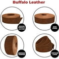thumbnail image 4 of European Leather Works - Buffalo Belt Blanks 8-10 oz 3-4mm Size: 2.75"x50" 7x127cm - Antinque Mahogany Color Full Grain Leather Belt Straps/Strips for Tooling, Holsters, 4 of 8