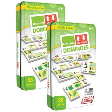 JUNIOR LEARNING Antonyms Match & Learn Dominoes, Pack of 2