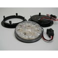 thumbnail image 2 of 4" Round Clear Amber 10 LED Marker Turn Lights / 5.5" Black Plastic Flange Mount, 2 of 4