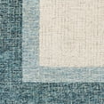 thumbnail image 2 of Surya Elena 96x96" Round Modern Wool Rug in Teal Blue and Cream, 2 of 6