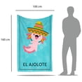 thumbnail image 5 of Cobija Manta Frazada Juana Gallo Diseño de Ajolote Ultra Suave y Ligera, 5 of 5