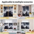 thumbnail image 6 of Black Coastal Kitchen Curtains 84 Inch Length, Nautical Summer Beach Seaside Ocean Grommet Top Bedroom Living Room Curtains, Light Filtering Cafe Curtain Drapes 2 Panels Set 84''x84'', 6 of 9
