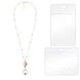 thumbnail image 2 of 13.5 inch ID Badge Holder with 33.46 inch Retractable Reel Clip, ID Badge Holder with Lanyard  for Nurse, Teacher, Student, Office Worker, 2 of 7