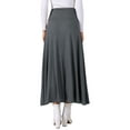 thumbnail image 3 of INSPIRE CHIC Women's Skirt High Waist Stretch Solid Lightweight  Flowy Flare Casual Maxi Skirts S Dark Gray, 3 of 6