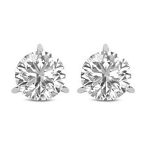 TimeLe$$ Classics 0.50 Carat TW Lab Grown Round Cut 3 Prong Martini Diamond Earrings For Women in 14K White Gold