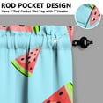 thumbnail image 5 of Kitchen Curtains 36 Inch Short - 3 Panel Set Watermelon Print, Rod Pocket Window Curtains 100% Polyester, Tropical Fruit Valance for Farmhouse, Cafe, Living Room, Bedroom, Easy Wash, 5 of 6