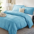 thumbnail image 2 of LammaLoe Duvet Cover King 3 Piece, Luxury Microfiber Bedding Sets with 2 Pillow Shams, Beach Blue, 2 of 10