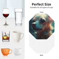 thumbnail image 4 of KLL Drink Coasters Set Octagon of 4,PU Leather Absorbent Coasters Set Decorative Coffee Cup Coasters Housewarming Gift for Home Decor-Cute Flower Chihuahua Puppy, 4 of 5