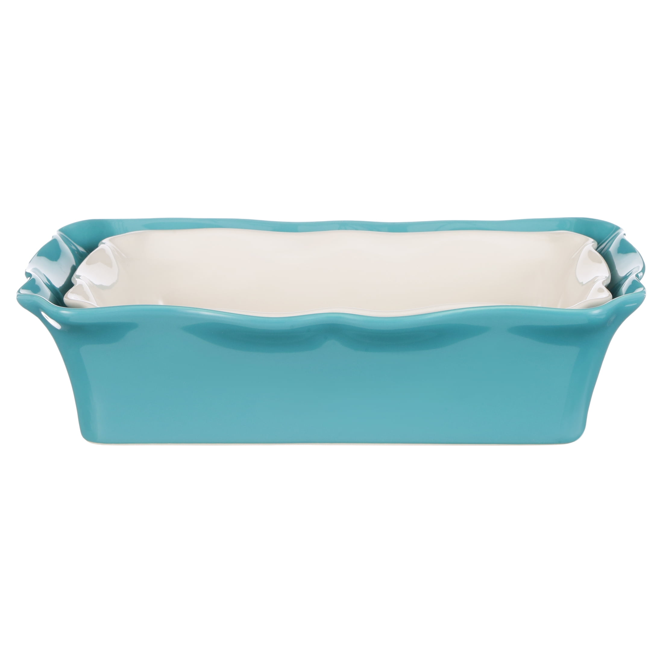 The Pioneer Woman Merry Meadows 2-Piece Rectangular Ceramic Holiday Bakeware Set, Size: Assorted