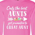 thumbnail image 4 of Inktastic Only the Best Aunts Get Promoted to Great Aunt with Flowers Long Sleeve T-Shirt, 4 of 5