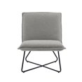 thumbnail image 5 of Linon Kinard Pillow Accent Chair with Black Metal Legs, Gray Sherpa, 5 of 9