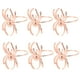 thumbnail image 1 of 6 piezas de servilleteros de Halloween, diseño de araña de aleación, servilleteros de hotel, hebillas de servilleta dedicadas para restaurante, para cenas y fiestas (oro rosa), 1 of 6