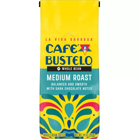 Cafe Bustelo Medium Roast Whole Bean Coffee - 10oz