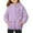 Purple, variant on SUXIAN Girls Hoodies Color Block Hooded Sweatshirt for Teen Winter Warm Casual Pullover Wear Pink 13-14 Years