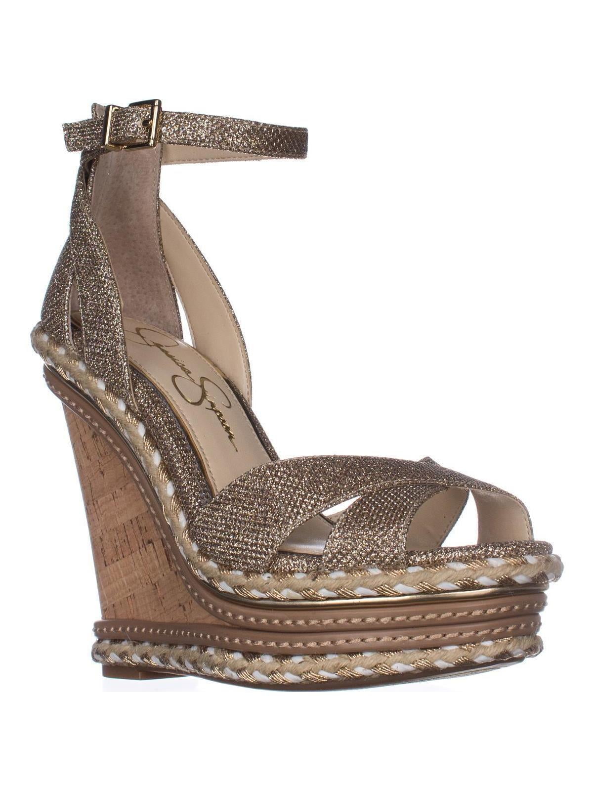 jessica simpson gold flat sandals