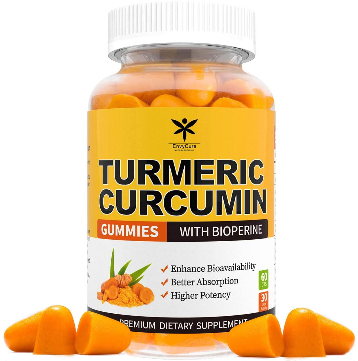 Turmeric Curcumin Gummies With Bioperine For Joint Inflammation