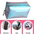 thumbnail image 1 of Clutch Bag With Small Square Bag Makeup Bag Iridescent Cosmetic Pouch, 1 of 2