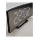 thumbnail image 5 of Reloj despertador digital para dormitorios, reloj digital con diseño curvo moderno, números LED azules llamativos, niveles de brillo, volumen, 3 tonos de alarma, repetición, memoria de apaga, 5 of 5
