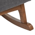 thumbnail image 3 of TMS Mick Upholstered Wood Rocking Chair, Dark Gray Linen Type Fabric, 3 of 4
