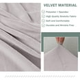 thumbnail image 3 of DONGPAI Stretch Velvet Couch Cushion Covers for Sectional Sofa L Shape, Sofa Couch Soft Seat Slipcover, Light Gray(for 4 Cushions,1 Piece), 3 of 7