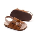 thumbnail image 6 of CAICJ98 Infant Baby Boy Girl Summer Sandals Newborn Lightweight Non slip Rubber Sole Breathable Toddler Outdoor Beach Open Toe First Walking Shoes Brown,12-18 Months, 6 of 7