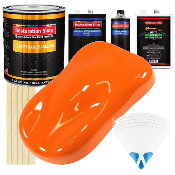 Omaha Orange Gallon URETHANE BASECOAT CLEARCOAT Car Auto Paint Kit