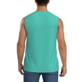 thumbnail image 4 of Fotbe Teal Turquoise Men's Camiseta sin Mangas Estampada para Hombres, Playera Casual para Gimnasio, Entrenamiento, Playa-X-Large, 4 of 7