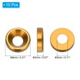 thumbnail image 2 of Uxcell M3 Countersunk Washers, 10 Pack Finish Washers Alloy Aluminum Screw Gaskets Gold Color, 2 of 5