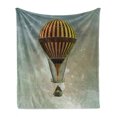 thumbnail image 1 of Steampunk Soft Flannel Fleece Blanket, Fantasy World Hot Air Balloon Rising in the Night Sky Full of Stars Themed Print, Cozy Plush for Indoor and Outdoor Use, 50" x 70", Multicolor, by Ambesonne, 1 of 6