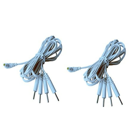 

2Pcs/Pack 4 in 1 Replacement Electrode Lead Wires Connect Cables DC Head 2.35mm Pin 2mm for TENS 7000 & TENS Machines