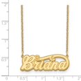 thumbnail image 2 of Solid 14k Yellow Gold Etched Nameplate - with Secure Lobster Lock Clasp 18", 2 of 3